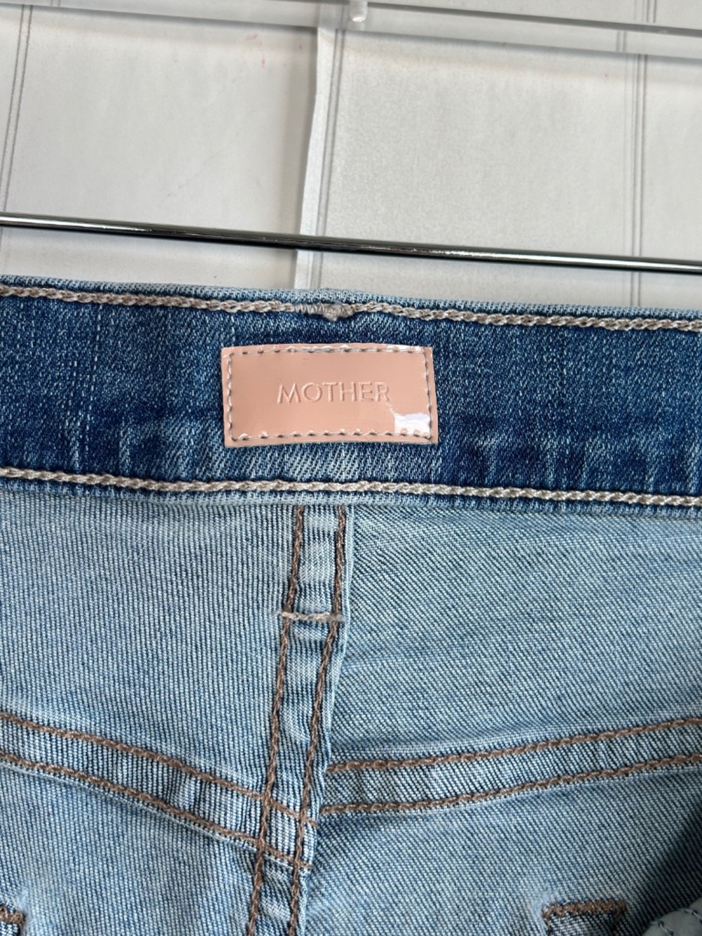 Mother Jeans size 31 Hustler Ankle Fray Healing Jar blue medium wash raw hem - Picture 8 of 16